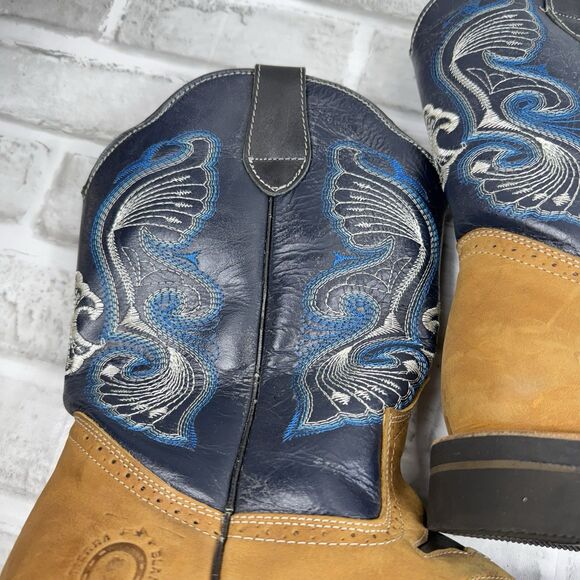 Tierra Blanca Men’s Size 11 Square Toe Leather Pull On Cowboy Western Boots - Picture 13 of 14